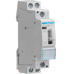 ETC225 Hager - Contacteur chauffe eau Double tarif (jour nuit) 25A 2NO - bobine 230Vca