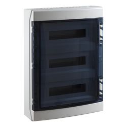Coffret électrique étanche pour l'extérieur IP65 - 3 rangées de 18 modules - HxLxP 586x418x148mm IDE ECOLOGY