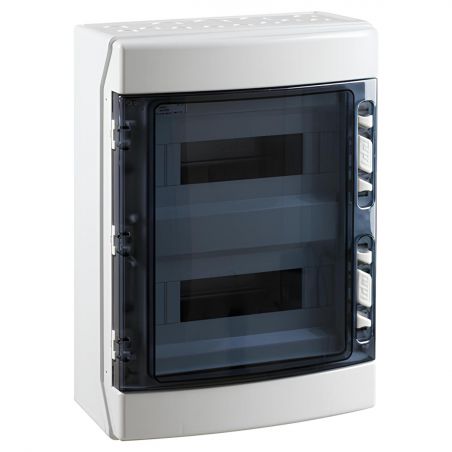 Coffret électrique étanche pour l'extérieur IP65 - 2 rangées de 12 modules - HxLxP 436x310x148mm IDE ECOLOGY