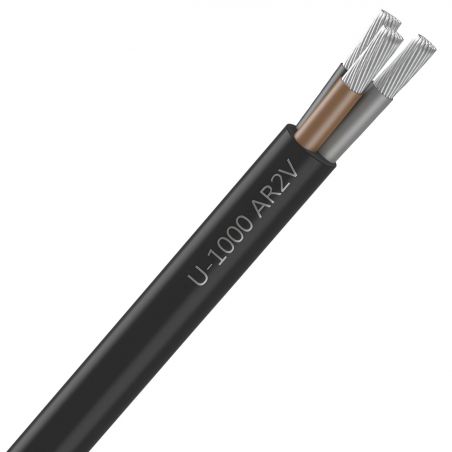 Cable électrique aluminium AR2V 3x50mm² - 3 conducteurs alu section 50mm² sans terre - TGL vente au mètre