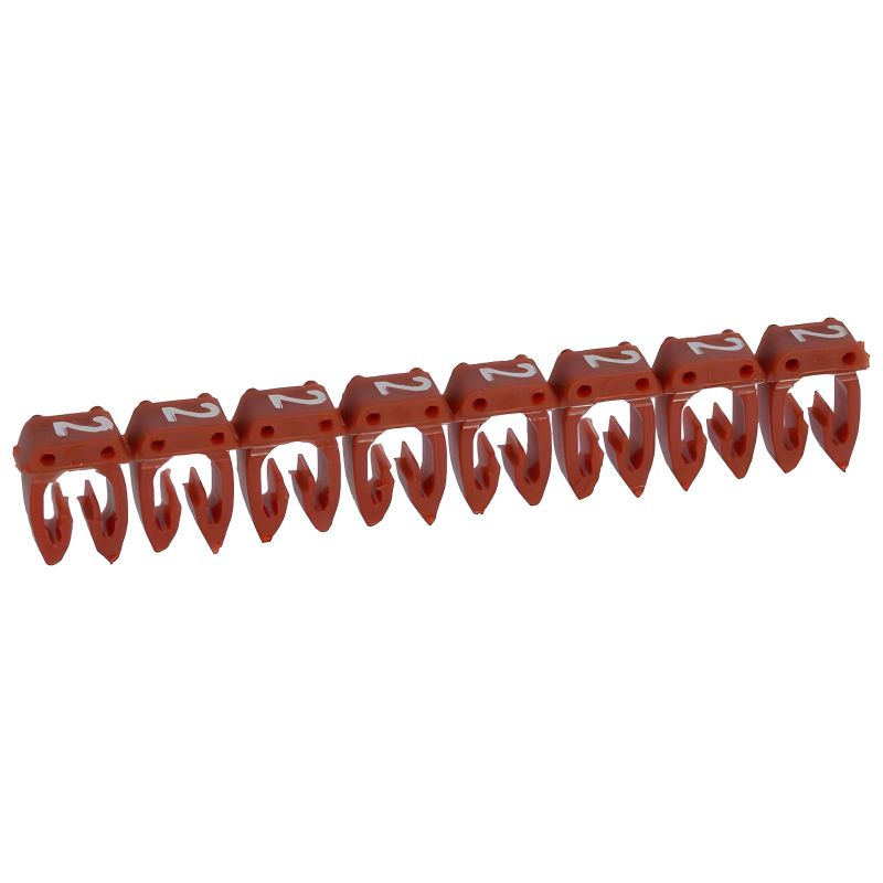 038232 Legrand - Boite de 800 repères CAB 3 pour fils 4mm² à 6mm² - marquage chiffre 2 rouge