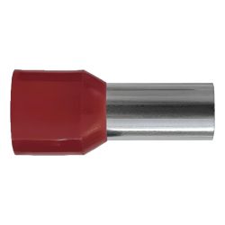 Sachet de 100 embouts de câblage pour fil souple section 35mm² - Rouge - collerette isolante