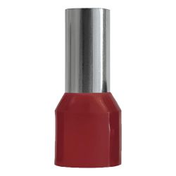 Sachet de 100 embouts de câblage pour fil souple section 35mm² - Rouge - collerette isolante
