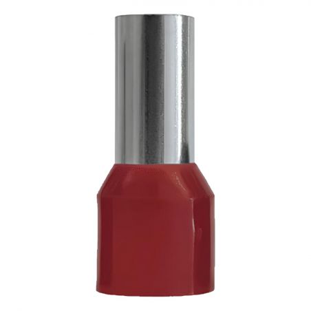 Sachet de 100 embouts de câblage pour fil souple section 35mm² - Rouge - collerette isolante
