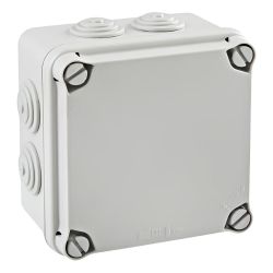 EV111 IDE Boite de dérivation étanche IP65 IK07 850° plastique avec entrées coniques dim.108x108x64