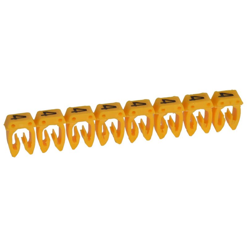 038224 Legrand - Boite de 1200 repères CAB 3 pour fils 1,5mm² à 2,5mm² - marquage chiffre 4 jaune