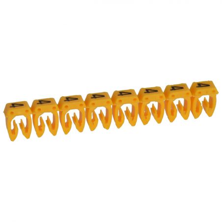 038234 Legrand - Boite de 800 repères CAB 3 pour fils 4mm² à 6mm² - marquage chiffre 4 jaune