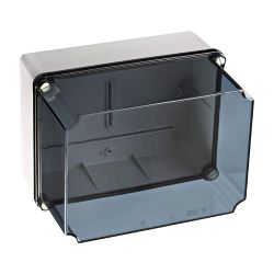 GSLT231 IDE Boite dérivation IP65/IP67 avec bords lisses, couvercle réhaussé transparent dim.241x180x175