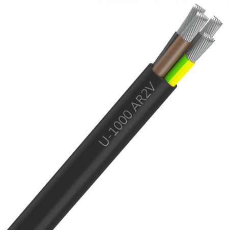 Cable électrique aluminium AR2V 4G25mm² - 4 conducteurs alu section 25mm² avec terre - TGL vente au mètre