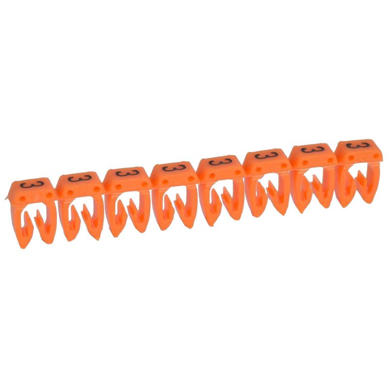 038233 Legrand - Boite de 800 repères CAB 3 pour fils 4mm² à 6mm² - marquage chiffre 3 orange