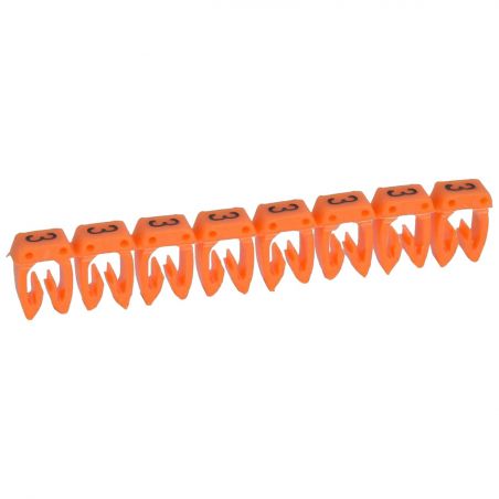 038233 Legrand - Boite de 800 repères CAB 3 pour fils 4mm² à 6mm² - marquage chiffre 3 orange