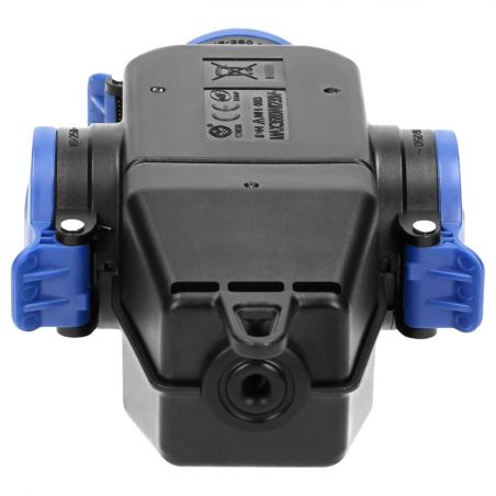 Fiche femelle noir en caoutchouc 2P+T 16A 230V - 3 prises - IP44 - NF