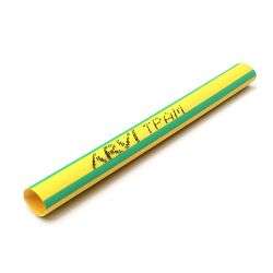Gaine thermorétractable - 50/25mm - Vert/Jaune - Longueur 1m - Restreint 2:1 - Paroi fine- Arvi TPAM-50.0-V/A