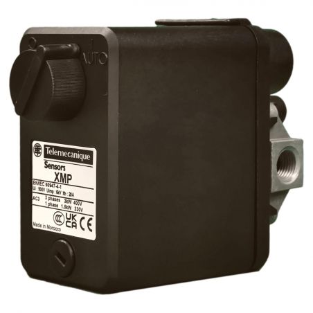 XMPE12C2431 Telemecanique Pressostat 12bars - écart réglable 2 seuil - Air/Eau - OsiSense XMP - compatible compresseur