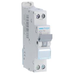 MFN710 Disjoncteur Hager 10A - 1P+N - 3kA - Courbe C - Bornes à vis - 1 module - MFN