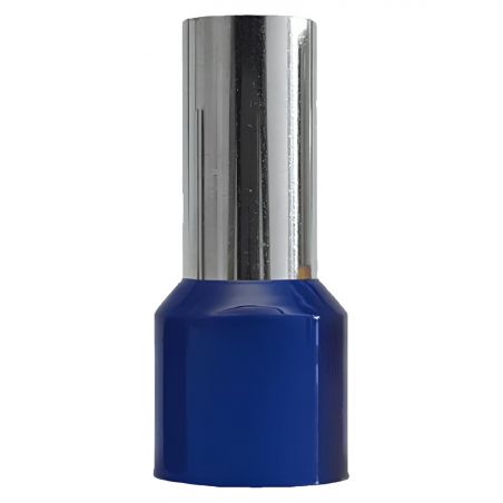 Sachet de 100 embouts de câblage pour fil souple section 50mm² - Bleu - collerette isolante