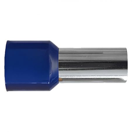 Sachet de 100 embouts de câblage pour fil souple section 50mm² - Bleu - collerette isolante