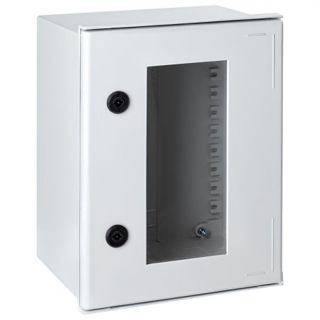 Coffret électrique en polyester étanche IP66 - 300x250x140 - Porte vitrée -IDE