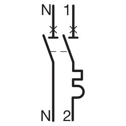 MFS716 Disjoncteur Hager 16A - 1P+N - 3kA - Courbe C - Bornes auto/auto - SansVis - 1 module - MFS