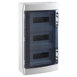 Coffret électrique étanche pour l'extérieur IP65 - 3 rangées de 12 modules - HxLxP 586x310x148mm IDE ECOLOGY
