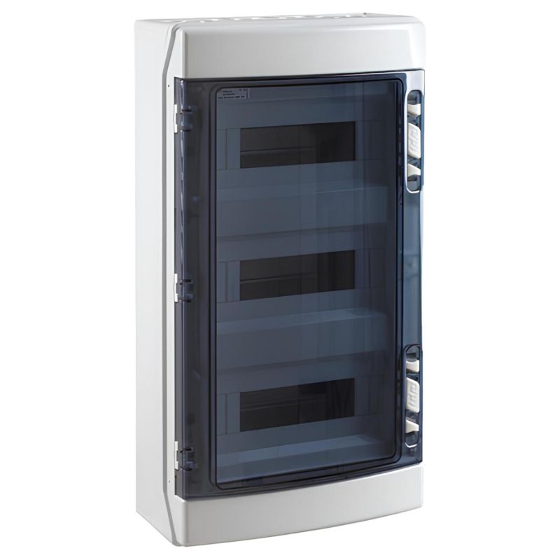 Coffret électrique étanche pour l'extérieur IP65 - 3 rangées de 12 modules - HxLxP 586x310x148mm IDE ECOLOGY