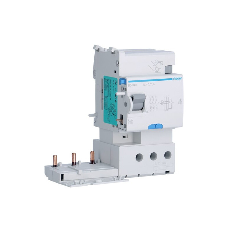 BD340 Hager Bloc différentiel 3P 40A 30mA type haute immunité