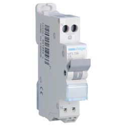 MFS706 Disjoncteur Hager 6A - 1P+N - 3kA - Courbe C - Bornes auto/auto - SansVis - 1 module - MFS