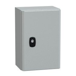 NSYS3D3215P Coffret métallique étanche IP66 - 300x200x150 - plaque fournie - Spacial S3D - Schneider Electric