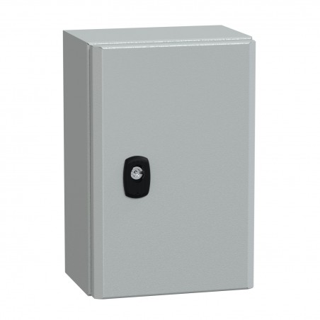 NSYS3D3215P Coffret métallique étanche IP66 - 300x200x150 - plaque fournie - Spacial S3D - Schneider Electric
