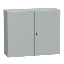 NSYS3D101240DP Coffret métallique étanche IP55 - 1000x1200x400 - 2 portes - plaque fournie - Spacial S3D - Schneider Electric