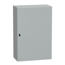 NSYS3D12840P Coffret métallique étanche IP66 - 1200x800x400 - plaque fournie - Spacial S3D - Schneider Electric