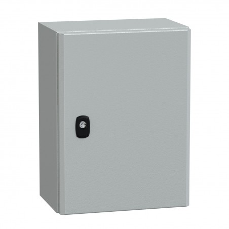 NSYS3D4320P Coffret métallique étanche IP66 - 400x300x200 - plaque fournie - Spacial S3D - Schneider Electric