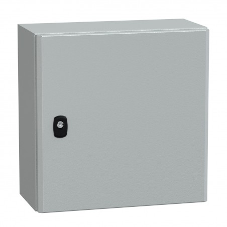 NSYS3D4420P Coffret métallique étanche IP66 - 400x400x200 - plaque fournie - Spacial S3D - Schneider Electric