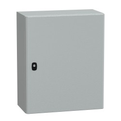 NSYS3D6525P Coffret métallique étanche IP66 - 600x500x250 - plaque fournie - Spacial S3D - Schneider Electric