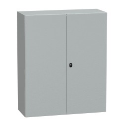 NSYS3D121040DP Coffret métallique étanche IP55 - 1000x1000x400 - 2 portes - plaque fournie - Spacial S3D - Schneider Electric