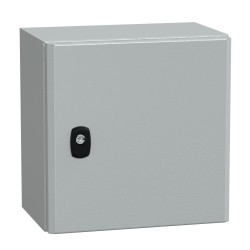 NSYS3D3320P Coffret métallique étanche IP66 - 300x300x200 - plaque fournie - Spacial S3D - Schneider Electric