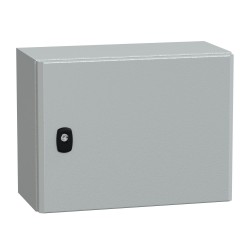 NSYS3D3420P Coffret métallique étanche IP66 - 300x400x200 - plaque fournie - Spacial S3D - Schneider Electric