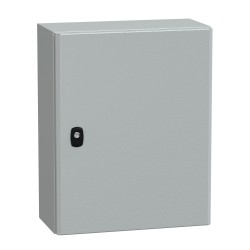 NSYS3D5420P Coffret métallique étanche IP66 - 500x400x200 - plaque fournie - Spacial S3D - Schneider Electric