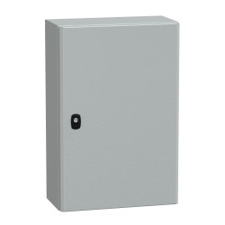 NSYS3D6420P Coffret métallique étanche IP66 - 600x400x200 - plaque fournie - Spacial S3D - Schneider Electric