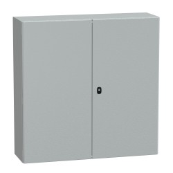 NSYS3D101030DP Coffret métallique étanche IP55 - 1000x1000x300 - 2 portes - plaque fournie - Spacial S3D - Schneider Electric