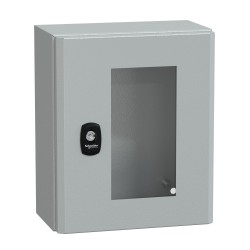NSYS3D32515T Coffret métallique étanche IP66 - 300x250x150 - Porte vitrée - Spacial S3D - Schneider Electric