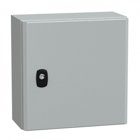 NSYS3D3315P Coffret métallique étanche IP66 - 300x300x150 - plaque fournie - Spacial S3D - Schneider Electric
