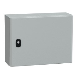 NSYS3D3415P Coffret métallique étanche IP66 - 300x400x150 - plaque fournie - Spacial S3D - Schneider Electric