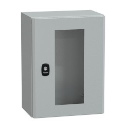 NSYS3D4320T Coffret métallique étanche IP66 - 400x300x200 - Porte vitrée - Spacial S3D - Schneider Electric