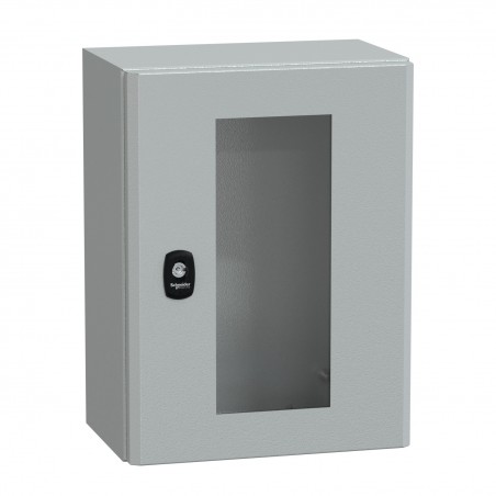 NSYS3D4320T Coffret métallique étanche IP66 - 400x300x200 - Porte vitrée - Spacial S3D - Schneider Electric