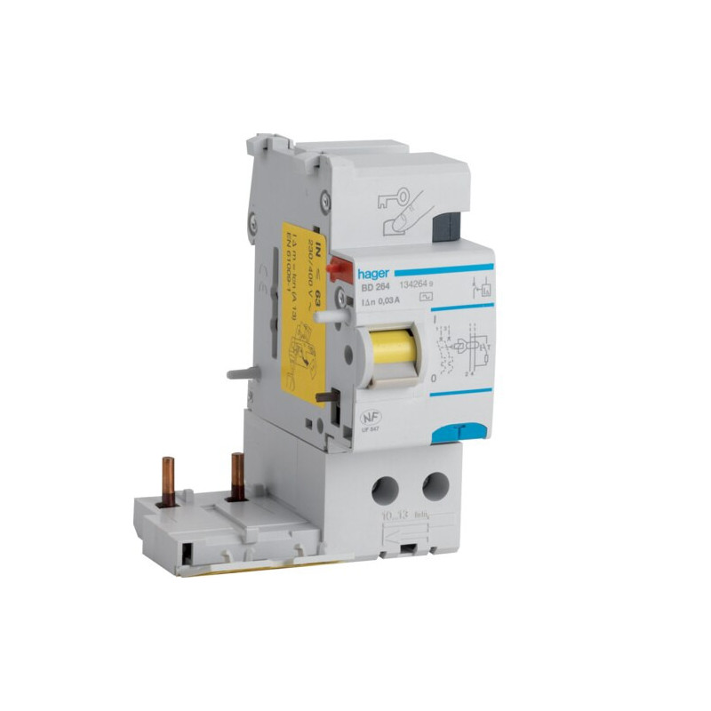BD264 Hager Bloc différentiel 2P 63A 30mA type AC