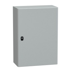 NSYS3D7525P Coffret métallique étanche IP66 - 700x500x250 - plaque fournie - Spacial S3D - Schneider Electric