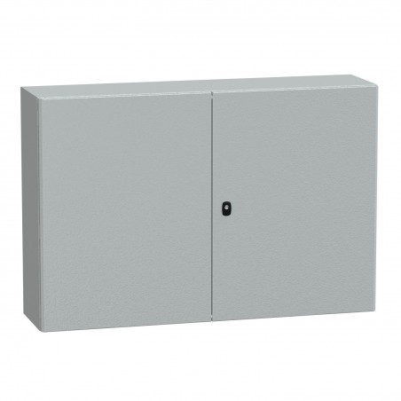 NSYS3D81230DP Coffret métallique étanche IP55 - 800x1200x300 - 2 portes - plaque fournie - Spacial S3D - Schneider Electric