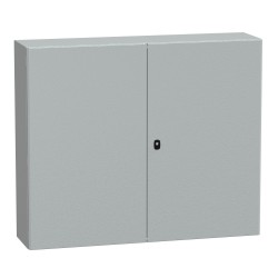 NSYS3D101230DP Coffret métallique étanche IP55 - 1200x1200x300 - 2 portes - plaque fournie - Spacial S3D - Schneider Electric