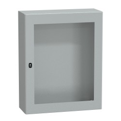 NSYS3D10830T Coffret métallique étanche IP66 - 1000x800x300 - Porte vitrée - Spacial S3D - Schneider Electric
